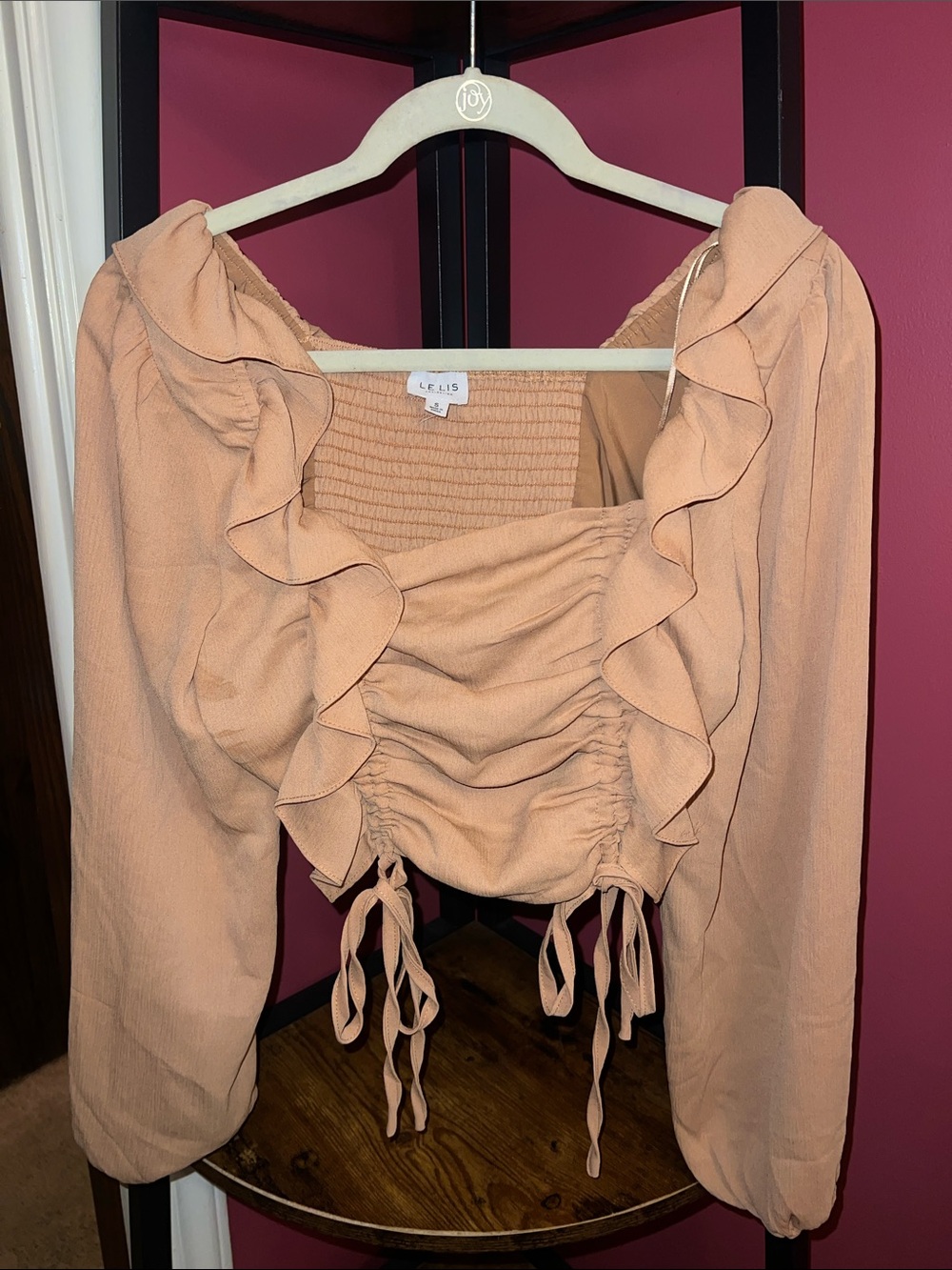Le Lis Double Cinch Tie Crop Top